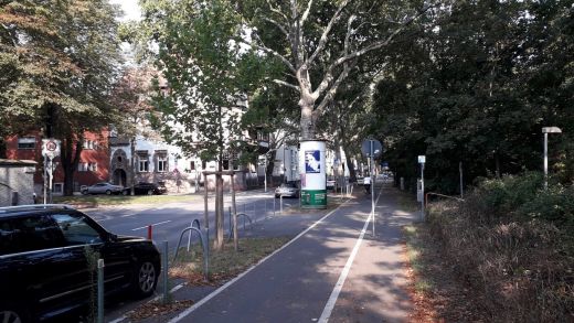 Morgens um 10.00 Uhr: Die Kolping-Straße am "Unteren Luisenpark"